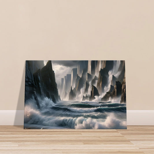 Crashing Waves – Canvas Wall Art of Ocean Waves Hitting Cliffs
