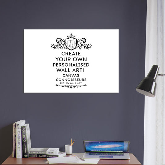 Magnetic metal wall poster printed on DIBOND® aluminum with matte finish, showcasing vivid colors and elegant, durable construction.