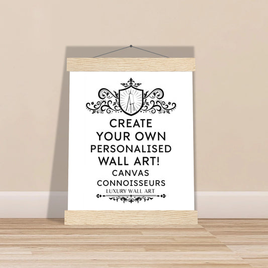 Wall art printed on natural birch wood with visible grain, matte finish, and seamless edge-to-edge design.