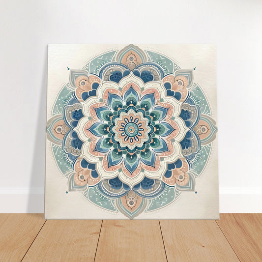 Mandala artwork with detailed geometric patterns and vibrant, modern color accents, combining traditional design with bold visual energy.