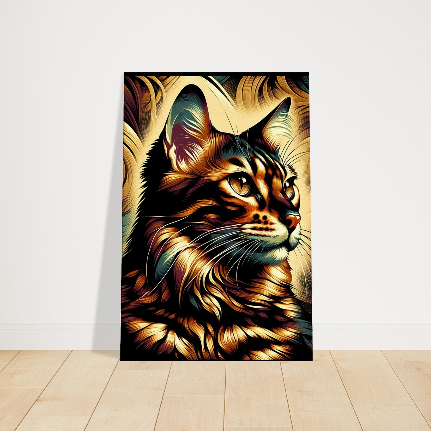 Art prints of cats featuring domestic kittens in all kinds of breeds in elegant, expressive compositions.
