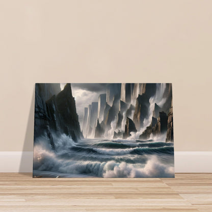 Crashing Waves – Canvas Wall Art of Ocean Waves Hitting Cliffs