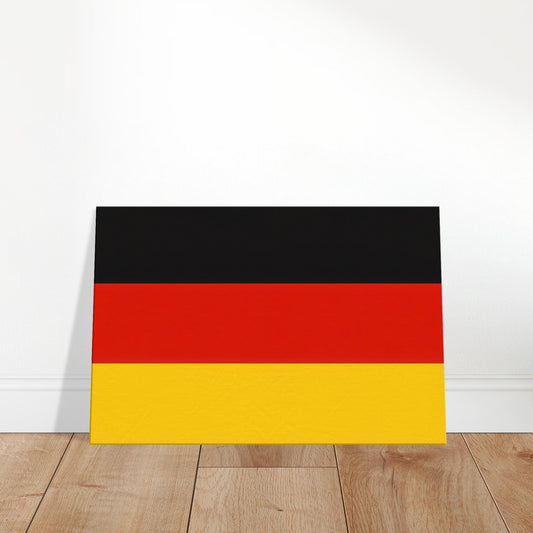 Luxury canvas print of the Germany flag featuring horizontal black, red, and gold stripes in 3:2 landscape orientation.