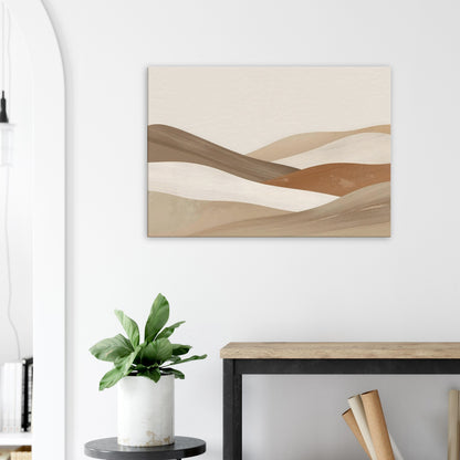 Landscape minimalist canvas featuring warm cream and oat linen-like horizontal gradients.