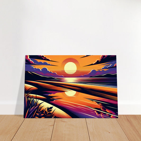 Pop Art Beach Sunset Canvas Print – Colourful Coastal Wall Art