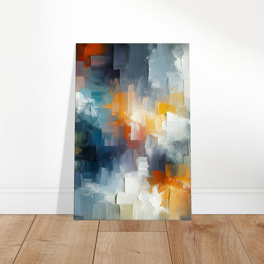 Abstract canvas with geometric shapes in a monochrome palette, showing textured gradients from dark to light hues.