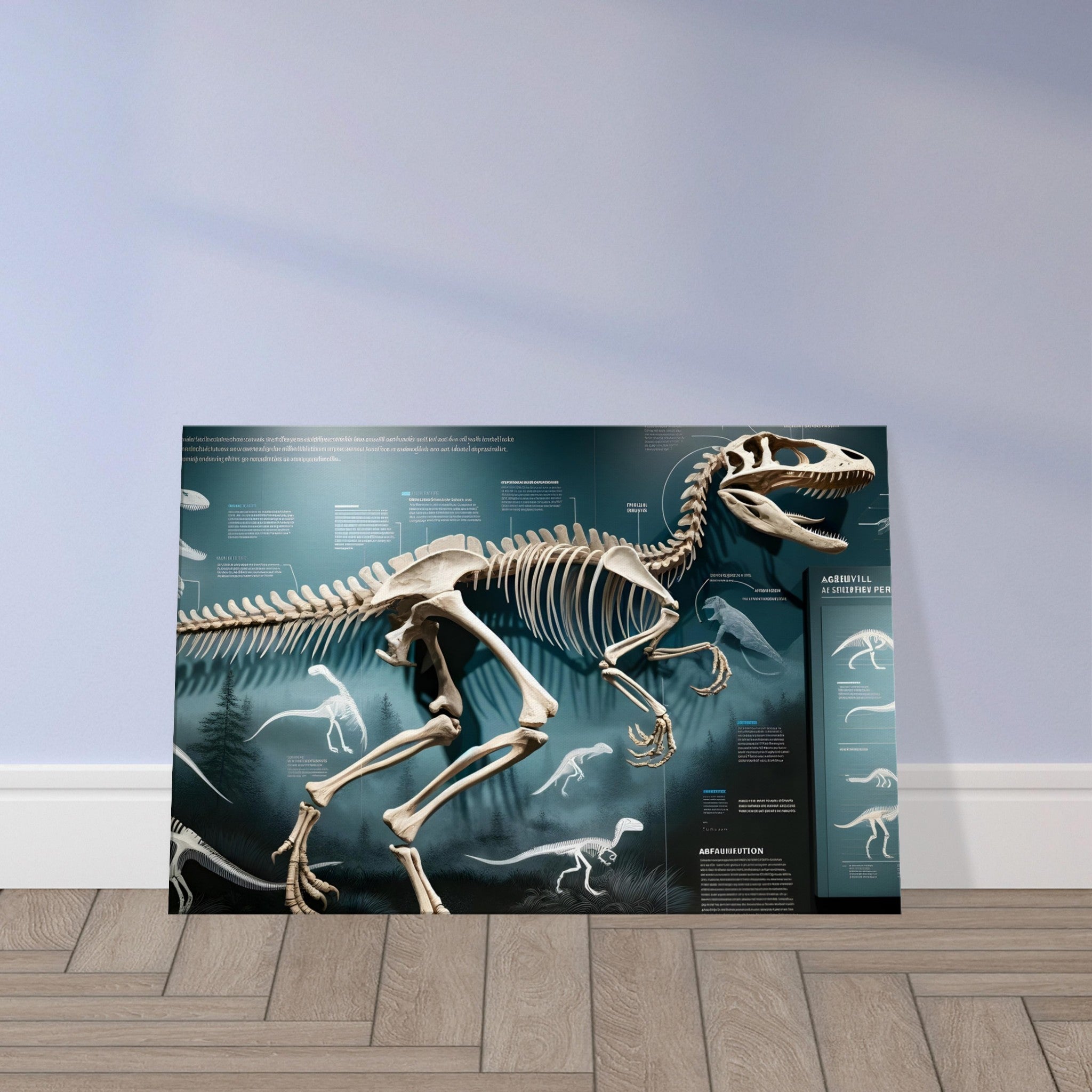 Velociraptor Skeleton Wall Art – Scientific Dinosaur Anatomy Print ...