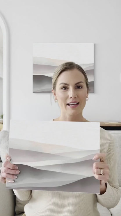 Nordic Mist Horizon - Modern Scandinavian Canvas Wall Art Print