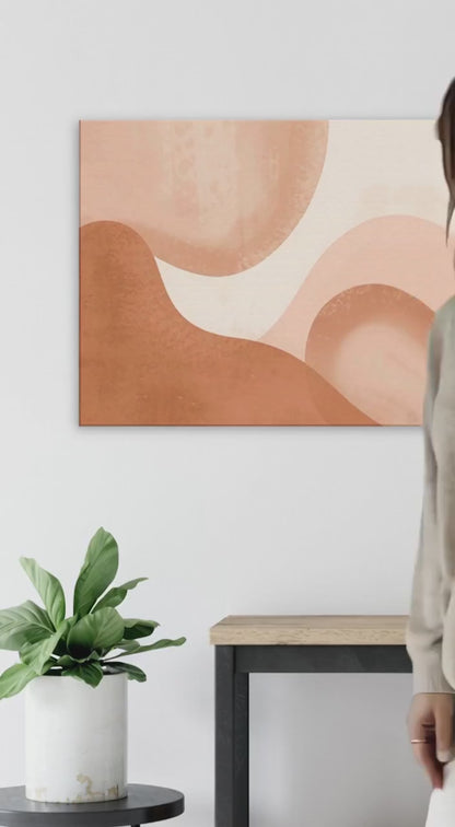 Blush Dune Resonance - Warm Modern Canvas Wall Art Print