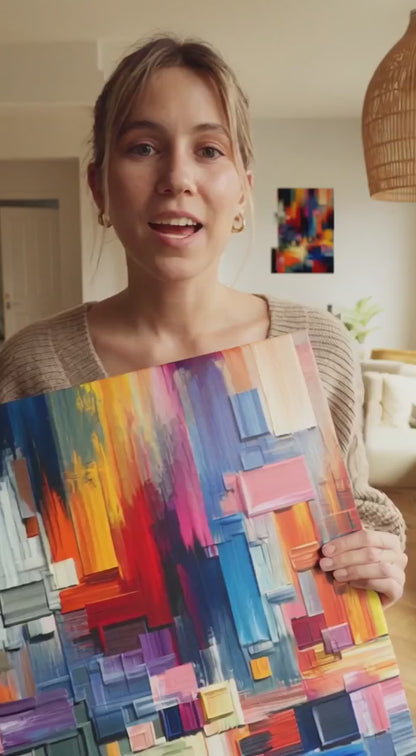 Brushed Vibrancy - Abstract Canvas Wall Art Print