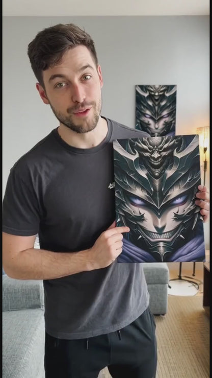 Crazed War Chief - Anime Canvas Wall Art Print