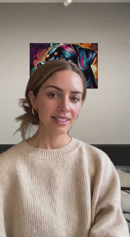 Dark Rottweiler - Pop Art - Animal Canvas Wall Art Print