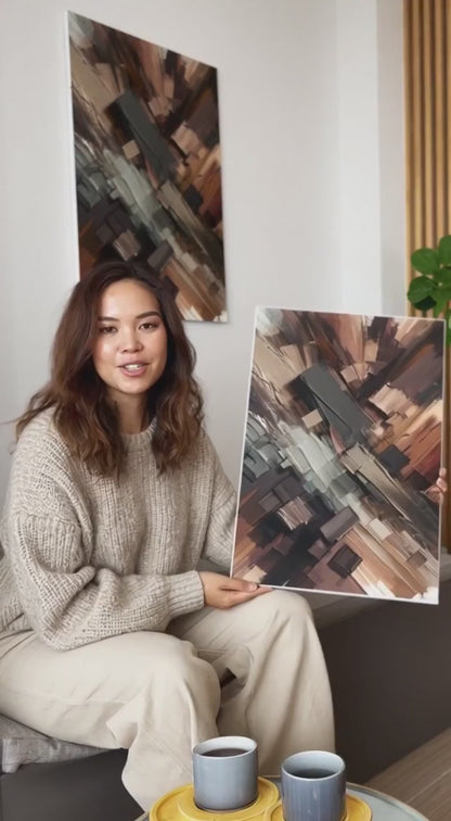 Earthen Hues - Abstract Canvas Wall Art Print