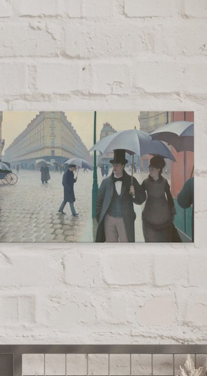 Paris Street; Rainy Day - Reproduction - Classical Canvas Wall Art Print