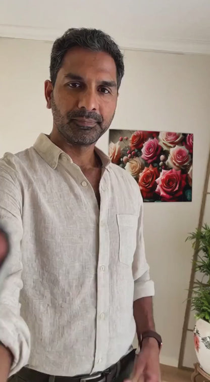 Elegant Bouquet of Roses - Floral Canvas Wall Art Print