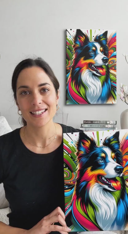 Border Collie - Pop Art - Animal Canvas Wall Art Print