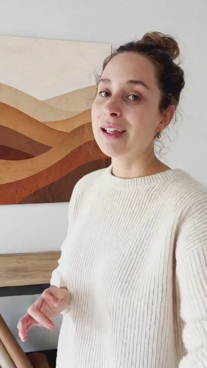 Burnt Terracotta Rise - Modern Earthy Canvas Wall Art Print