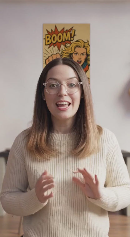 BOOM! The Fearless Heroine - Comic Book Canvas Wall Art Print